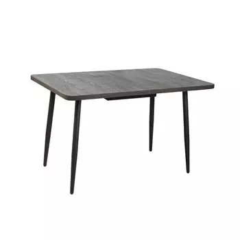 стол обеденный раздвижной РАУНД 110 (140)х70х74мм дуб марсала/черный муар ЛДСП/металл