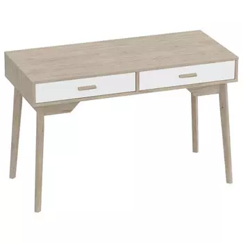 стол письменный Калгари 1200x540x770мм дуб натуральный светлый/белый матовый