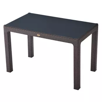 стол прямоугольный Rattan 120x70x75см коричневый полипропилен