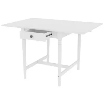 стол раздвижной Эланд 780х590(1170)х734мм белый сосна