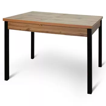 стол раздвижной ДЕНВЕР 1100(1400)х680мм дуб вотан ЛДСП/металл