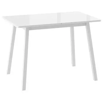 стол раздвижной Leset Дайко 1100x700x750мм белый стекло/ЛДСП/металл