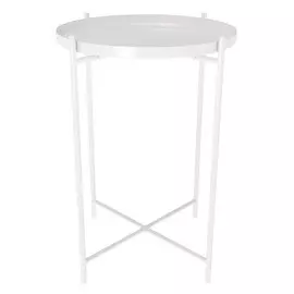 стол журнальный 376х376х515 белый муар