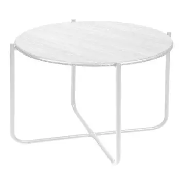 стол журнальный Haushalt HHST2 650х650х430мм дуб дымчатый белый МДФ/металл