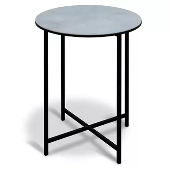 стол журнальный М87 480х480х610мм бетон стекло/ЛДСП/металл