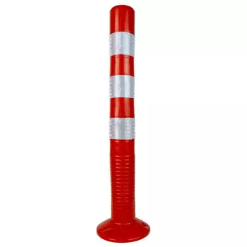 столбик гибкий 750мм красно-белый пластик