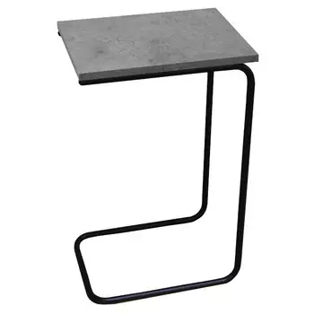 столик журнальный Sheffilton 400х300х640мм бетон чикаго светлый/черный муар