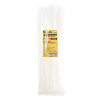 стяжка кабельная 300х3,6мм 100шт белый