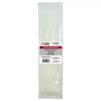 стяжка кабельная DORI 4,8х300 мм 100шт белый