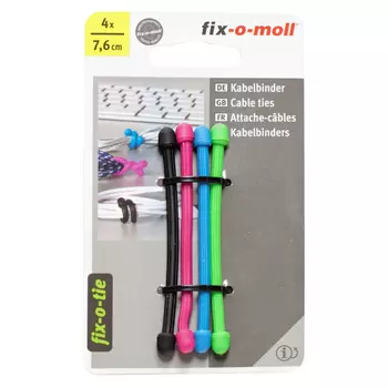 стяжка кабельная FIX-O-MOLL 76х4мм в ассортименте 4шт