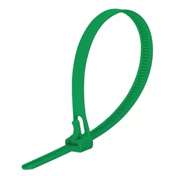 стяжка многоразовая 7,5х300мм зеленый 12шт