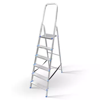 стремянка односекционная LADDERBEL 6 ступеней алюминиевая