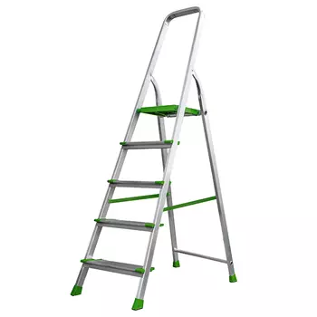 стремянка односекционная НОВАЯ ВЫСОТА Серия 200 5 ступеней алюминиевая