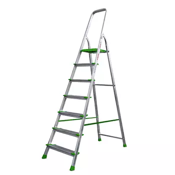 стремянка односекционная НОВАЯ ВЫСОТА Серия 200 7 ступеней алюминиевая
