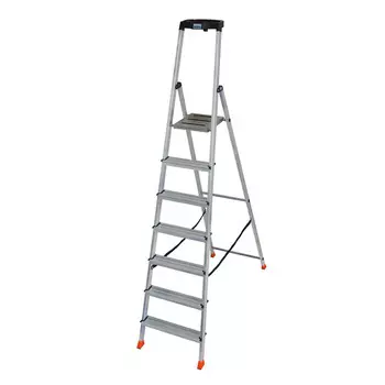 стремянка односекционная KRAUSE Safety 7 ступеней алюминиевая