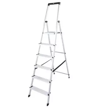 стремянка односекционная KRAUSE Solidy 6 ступени алюминиевая