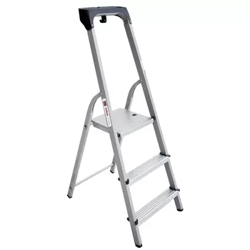 стремянка стальная UGO LOKS 3 ступени с лотком для инструментов
