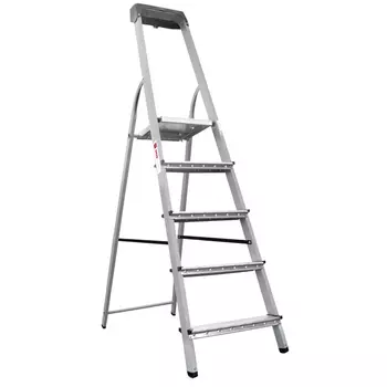 стремянка стальная UGO LOKS 5 ступеней с лотком для инструментов