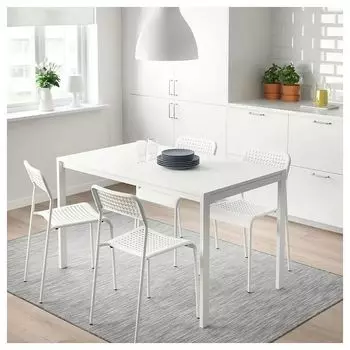 стул 460x460x790мм белый металл/полипропилен 4 штуки