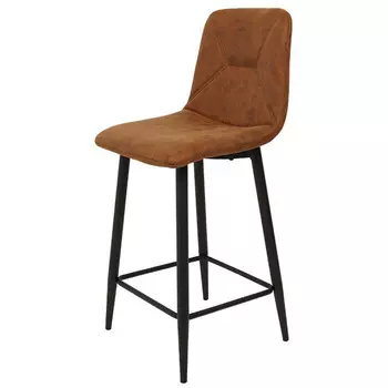 стул барный ГЕРМЕС 490х540х960мм велюр коричневый