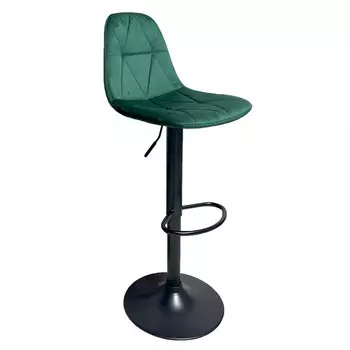 стул барный INGEMAR 440х400х660(870)мм ткань/металл зеленый