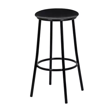 стул барный ЛАДЬЯ 370х370х750мм черный ткань/металл