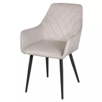 стул-кресло БАВАРИЯ 570х590х845мм бежевый/черный муар ткань/металл