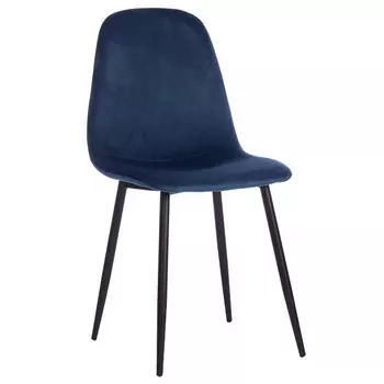 стул BREEZE вельвет/металл синий/черный