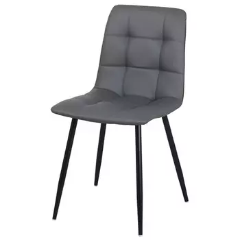 стул ЧИЛИ 45х53х84см серый/черный/черный муар иск.кожа/металл