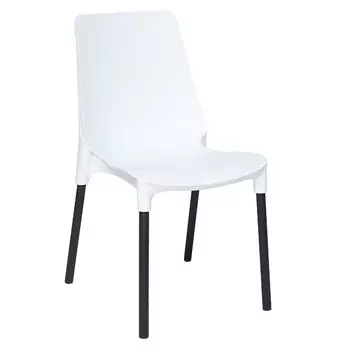 стул GENIUS белый/черный пластик/металл