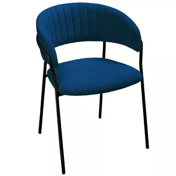 стул-кресло Сирена 555x530x780мм ткань синий/черный