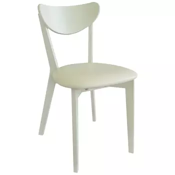 стул ЛОФТ 420х450х830мм белый масив березы/иск. кожа