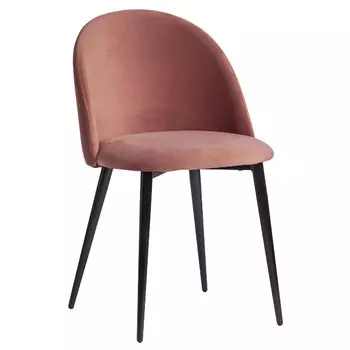 стул MONRO 560х510х800мм ткань/металл коралл/черный