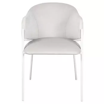 стул ПЕГАС 530х580х770мм бежевый/белый ткань/металл