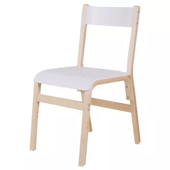 стул Премьер 510х410х820мм фанера натуральный/белый