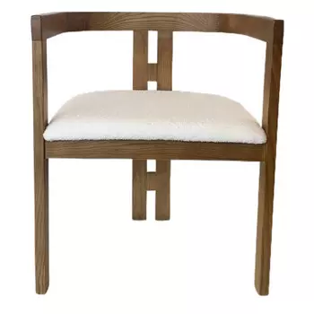 стул RALLE 470x490x710мм дерево/ткань белый/коричневый