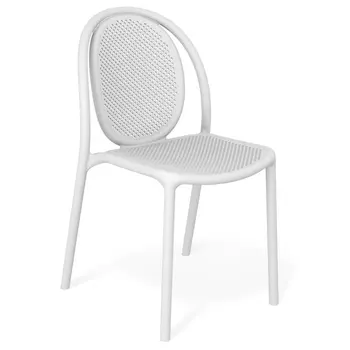 стул Sheffilton SHT-S172 470x580x820мм белый пластик