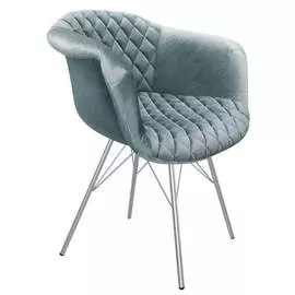 стул Sheffilton SHT-ST31-С2/S37 аквамарин/хром лак микровелюр/металл