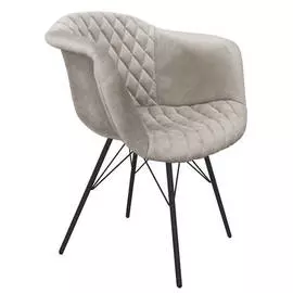 стул Sheffilton SHT-ST31-С2/S37 лунный камень/черный муар микровелюр/металл