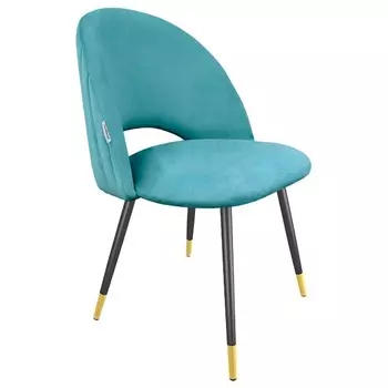 стул Sheffilton SHT-ST34-1/S95-1 490х530х790 голубая пастель/чёрный муар/золото