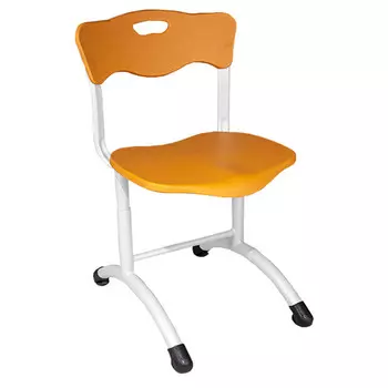 стул STAND 300х340х380мм пластик/металл оранжевый/белый
