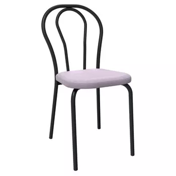 стул ВЕНА 535х405х850мм розовый/черный велюр/металл