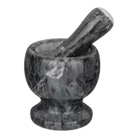 ступка с пестиком AGNESS 9х10см мрамор черный