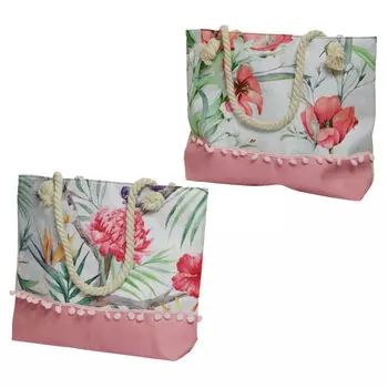 сумка пляжная Цветы 45х35см п/э в асс-те