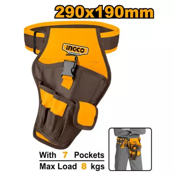 сумка-пояс для инструмента INGCO с ремнем 7 карманов