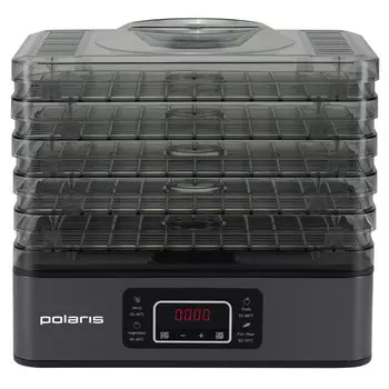 сушилка д/овощей и фруктов POLARIS PFD2108PV 250Вт 8л 6 поддонов черный