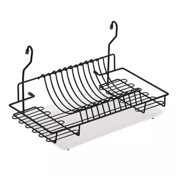 сушка для посуды для рейлинга LEMAX 440х240х250мм с поддоном черный матовый