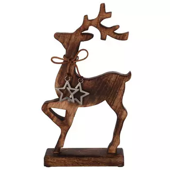 сувенир Олень на подставке 36см дерево