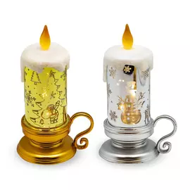 сувенир с подсветкой Свеча в подсвечнике 14см в асс-те
