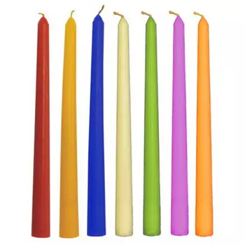 свеча Античная 24х2,5см микс цвета 7ч/г без аромата
